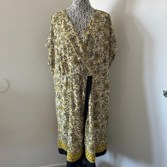 TAILLISSIME La Redoute Plus 24W Summer Beach Swim Cover Dress Floral Paisley. - Picture 1 of 7